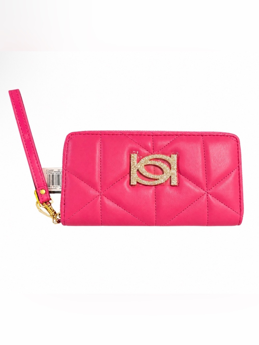 bebe Zaza Hot Pink Zip Around Wallet Wristlet NWT